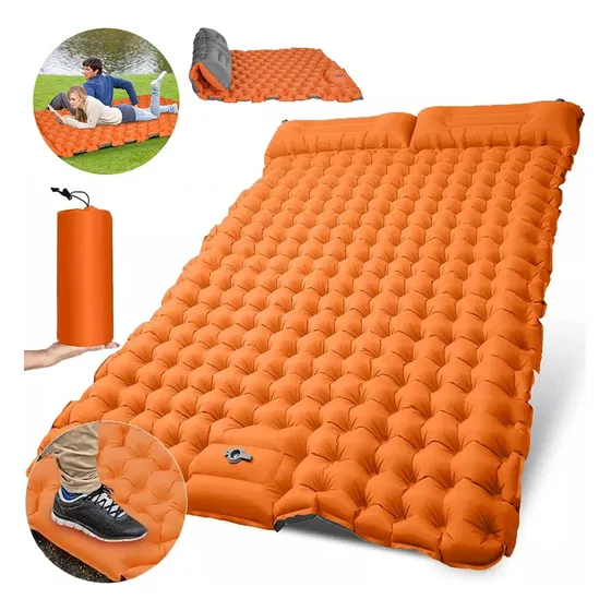 Colchón Inflable Portátil Acampar Dormir Doble Ultraligera