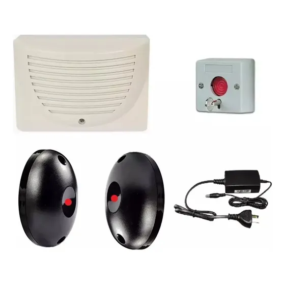 Kit De Alarma Solo Barrera Infrarroja Sirena Pulsador Panico
