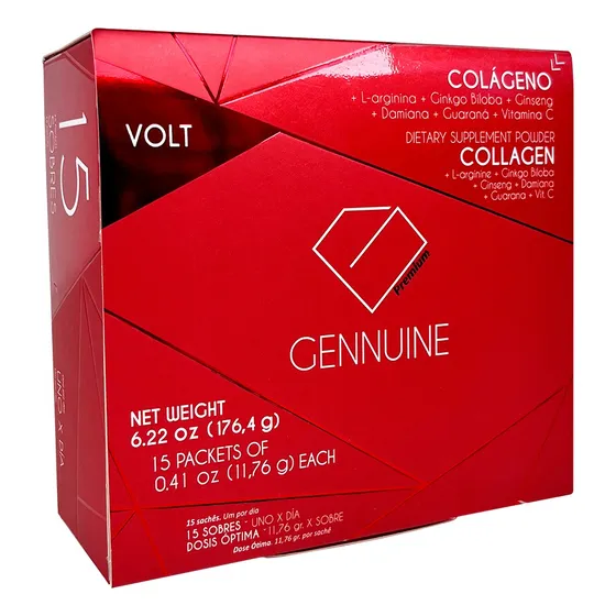 Colageno Hidrolizado Energizante Volt - Gennuine X 15 Sobres