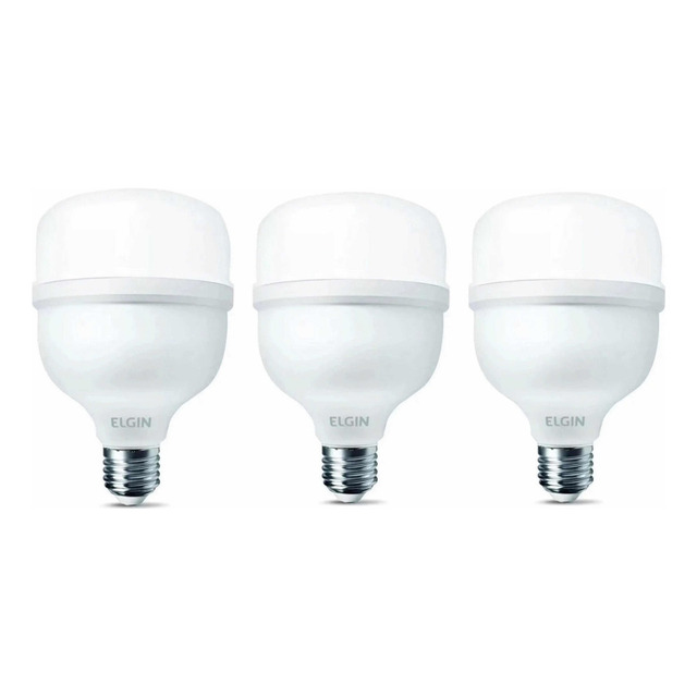 Kit 3 Lâmpadas Led Alta Potência Super Bulbo 40w Branco Frio Luz Branco-frio Kit 3 Lâmpadas Led Alta Potência Super Bulbo 40w Branco Frio Luz Branco-frio