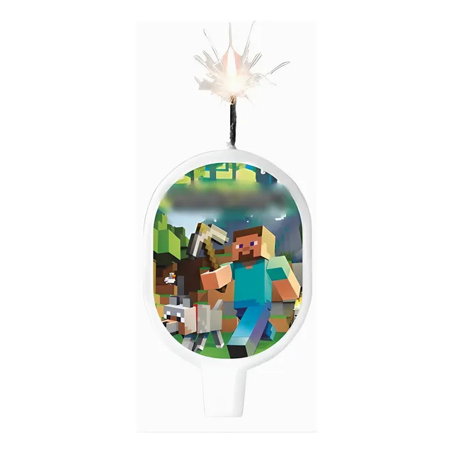 Vela Plana De Videojuego Bloques Para Fiestas De Cumpleaños