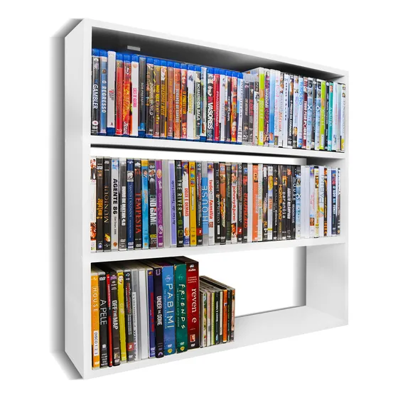 Estante Suporte Mdf Parede Para Dvd Cd Jogos Coleções 