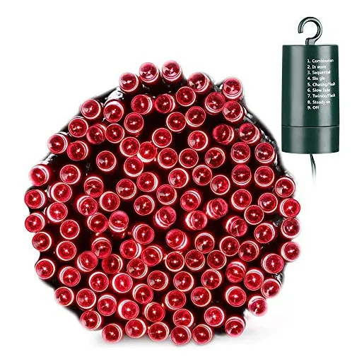 Luces De Navidad De Batería Azul Joomer, 66ft 200led Lvm4f
