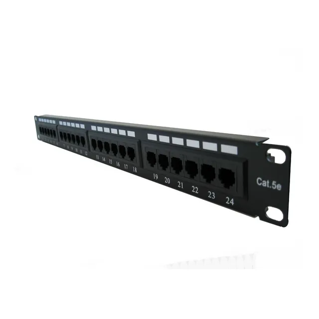 Panel De Parcheo Patch Panel 24 Puertos Cat 5e Rack Oferta