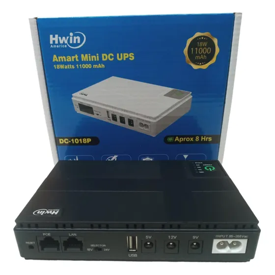 Mini Ups Router Módem 5v/9v/12v 11.000mah Hasta 8 Horas