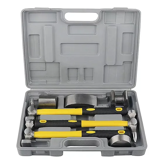 Kit Martilllos Chapista Aguantadores Con Maletin Saca Bollos