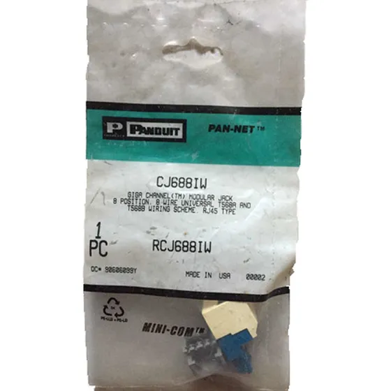 Jack Coupler Panduit Cat 6 Rj45 Color Azul Cj688iw