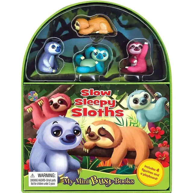 Libro Para Niños Y Juego 2 En 1 Figuras Perezosos Animales