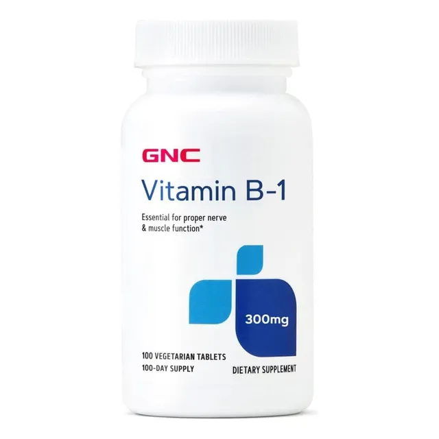 Vitamina B-1 300mg 100 Tabletas Gnc Sabor Neutro