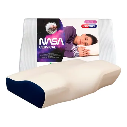 Travesseiro Ortopédico Maskel Viscoelástico Nasa Anti Apneia Branco