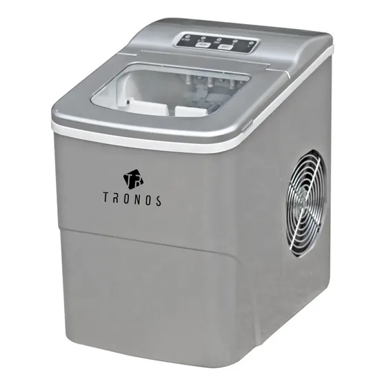 Máquina de Gelo Tronos B12B Prateado Gelo em até 15 minutos 12kg por dia Reservatório de Água 2 Litros 220V