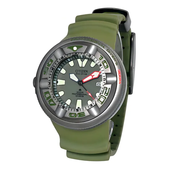 Relógio Citizen Promaster Eco Drive Bj8057-17x / Tz31785g Cor da correia Grafite Cor do bisel Grafite Cor do fundo Verde