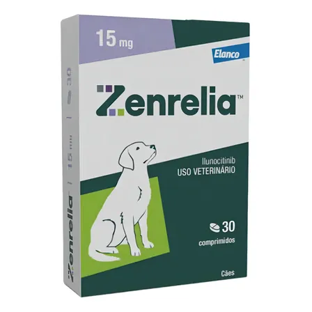 Zenrelia Tab 15mg30 Comprimidos Dermatológico Cães Elanco Verde-escuro