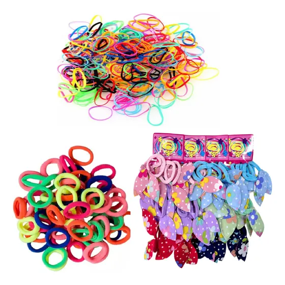 648 Un Elástico/rabicó/xuxinha  Liguinhas Silicone Infantil