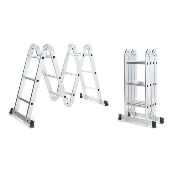 Escalera Aluminio Convertible Goldex 12 Pasos 3.80m 150 Kg