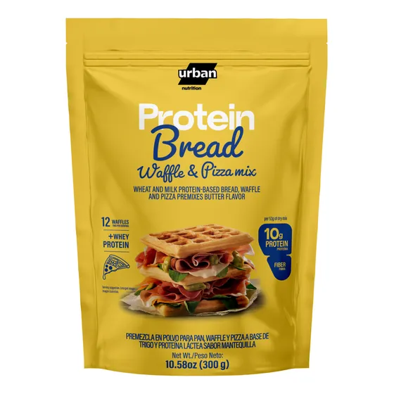 Pack 4 Proteína Bread Waffle & Pizza Mix De Urban Nutrition Mantequilla