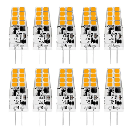I-shunfa Bombilla Led Ac Dc Blanco Calido Bi-pin Alternativa