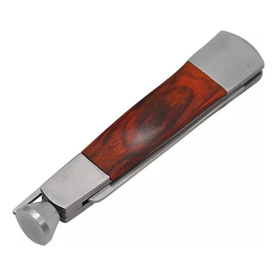 Pipa De Acero Inoxidable De Madera Roja Para Fumar Tabaco