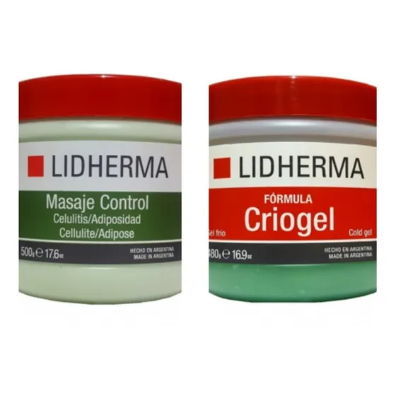Duo Lidherma Crema Masaje Control Celulitis Y Criogel X 500 