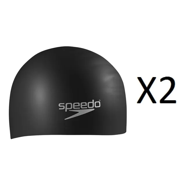 Speedo Cabeza Pelo Largo Natacion Silicona Cap Negro