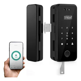 Fechadura Para Porta De Vidro Faceid App Wifi Tuya Digital Fechadura Para Porta De Vidro Faceid App Wifi Tuya Digital
