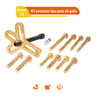 Juego Extractor Tipo Pata De Gallo 13 Piezas Truper 14510 Juego Extractor Tipo Pata De Gallo 13 Piezas Truper 14510