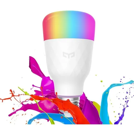 Kit 5 Lâmpada Xiaomi Yeelight E27 Wi-fi - Bivolt - Color 10w