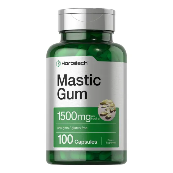 Suplemento Horbaach Mastic Gum, Cápsulas De 1500 Mg, 100 Uni