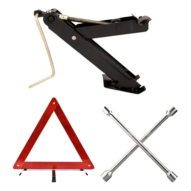 Kit Estepe Macaco+chave De Roda+triangulo Ford Ka 97 Até 20