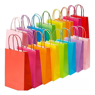 24 Bolsas De Regalo De Navidad Con Asa Blanca De 8 Colores 24 Bolsas De Regalo De Navidad Con Asa Blanca De 8 Colores