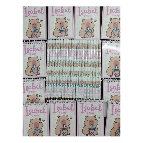 Souvenirs Capibara Anotador + Lápiz Personalizado X30