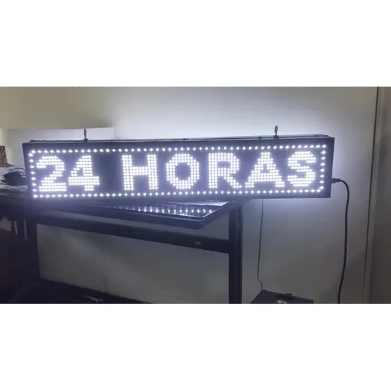 Aviso Led Programable Publicitario Alto Brillo Monocolor