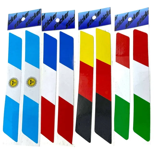 Calco Sticker Pais Bandera Adhesiva Auto Tuning Kit X2 Italia