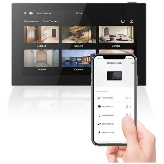 Ezviz Sd7 Touch Monitor Para Videoportero Hp7 Y Camaras To Color Negro | Cuotas sin interés