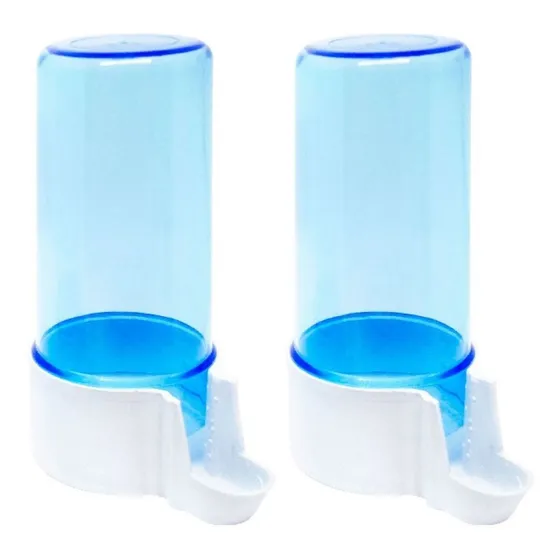 2 Bebedouros Automáticos Aves E Calopsitas 200ml Malha Larga