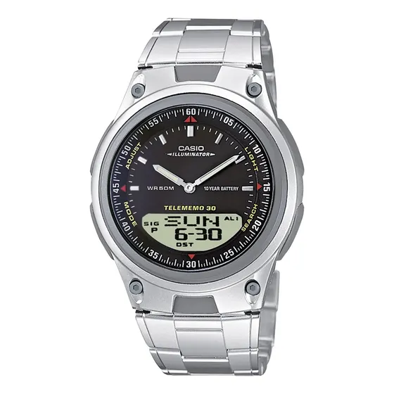 Reloj Casio Core Aw-80d-1avcf Acero Inoxidable 10 Años Pila Color de la correa Negro