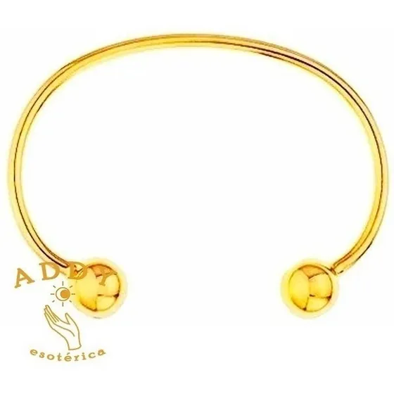Pulsera Energética 7 Metales Y Baño De Oro