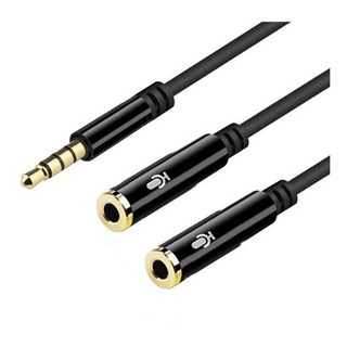 Conector Jack 3.5 Mm Dual Doble Cable Celular Adaptador Conector Jack 3.5 Mm Dual Doble Cable Celular Adaptador