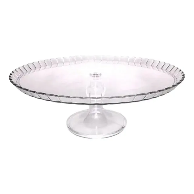 Bandeja Plato Acrílico Giratorio Para Tortas Pastelería 34cm