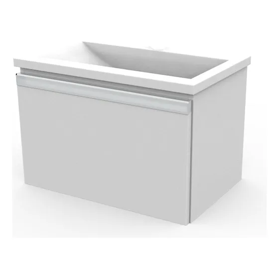 Vanitory Colgante 50cm Blanco+bacha Marmolina 3ag Itar P010