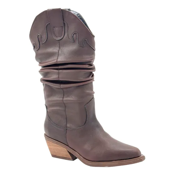 Bota Mujer Lady Comfort Media Caña Texana Dia Noche Comoda