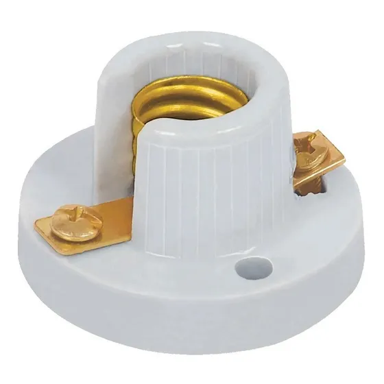Porta Lampara De Porcelana Para Candil Mini Foco Volteck