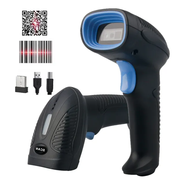 Lector De Código De Barras Qr Inalámbrico 1d2d Bluetooth Usb