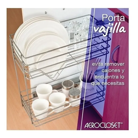 Porta Vajilla Organizador De Vajilla Aerocloset  #e