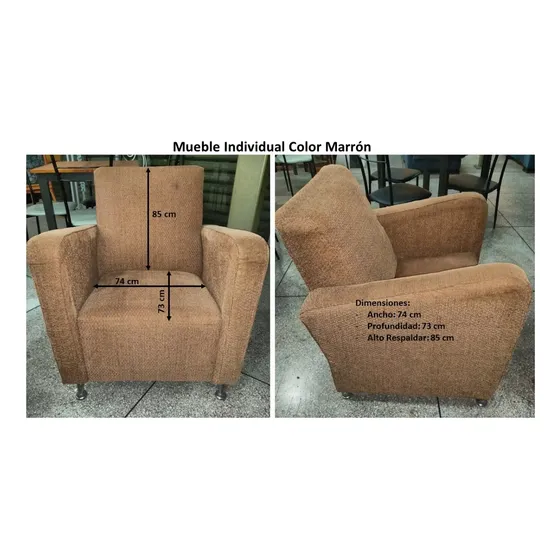 Mueble Tipo Sillón Individual Color Marrón - Usado