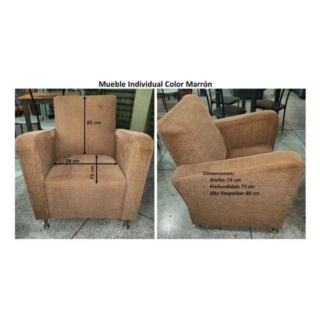 Mueble Tipo Sillón Individual Color Marrón - Usado