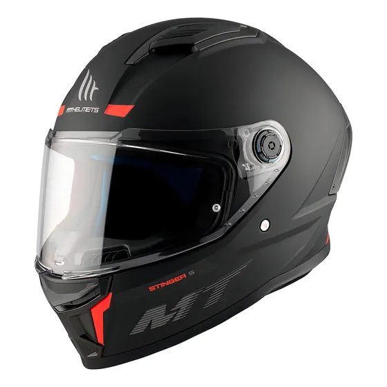 Casco para moto integral MT Helmets Stinger Stinger 2  negro mate solid talle M 