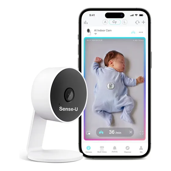 Cámara Vigilabebés Sense-u Ai Sin Sensor Para Dormir