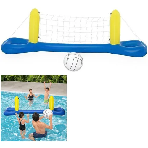 Kit Bola E Rede De Vôlei Inflável Para Piscina Verão Bestway