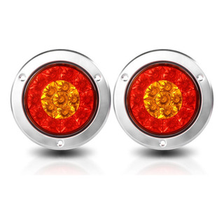 A 2pcs Truck Trailer 4x4 Round Led Tail Light Brake Rear A 2pcs Truck Trailer 4x4 Round Led Tail Light Brake Rear